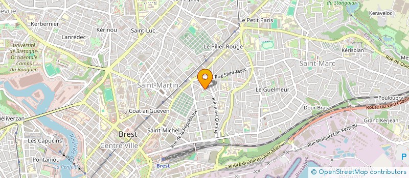 localisation de l'entreprise LES HAUTS FONDS à BREST
