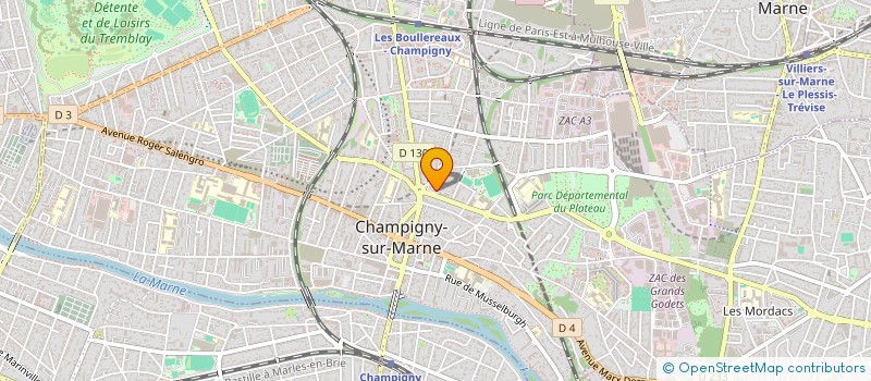 localisation de l'entreprise LES HAUTS PERREUX  CHAMPIGNY-SUR-MARNE