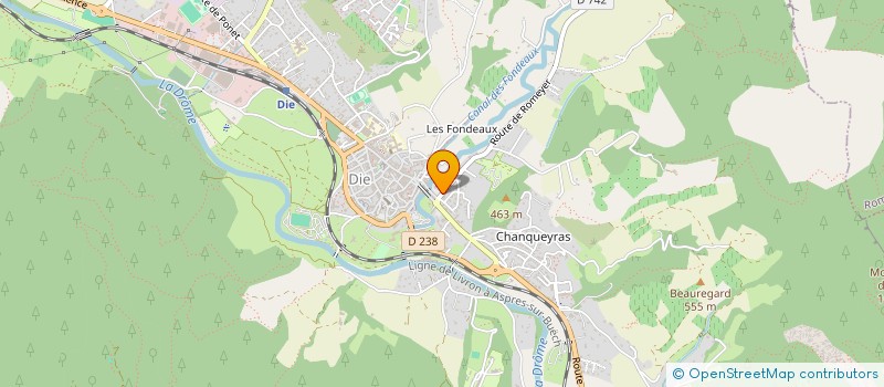 localisation de l'entreprise LES HELICES à DIE