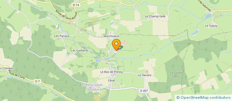 localisation de l'entreprise LES HENRYS RENOVATIONS SARL  PRESSY-SOUS-DONDIN