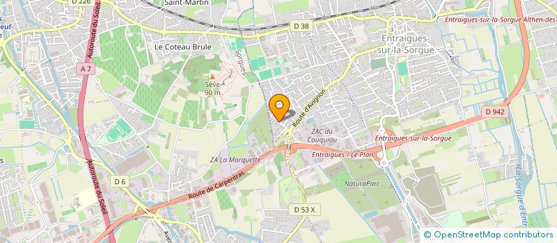 localisation de l'entreprise LES HERBAGES  ENTRAIGUES-SUR-LA-SORGUE