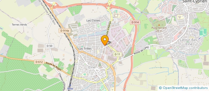 localisation de l'entreprise LES HERBES DU SUD  ELNE