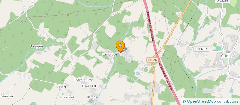 localisation de l'entreprise LES HERBES FOLLES  BERNOS BEAULAC