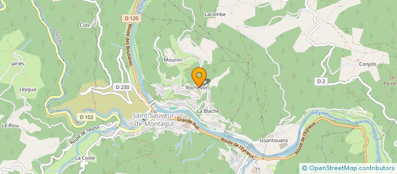 localisation de l'entreprise LES HERBES FOLLES  SAINT-SAUVEUR-DE-MONTAGUT