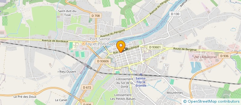 localisation de l'entreprise LES HERBES FOLLES  SAINTE-FOY-LA-GRANDE