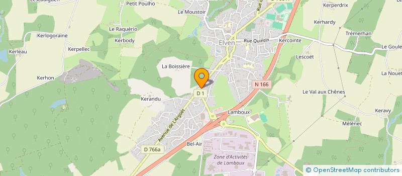 localisation de l'entreprise LES HERBES FOLLES  ELVEN