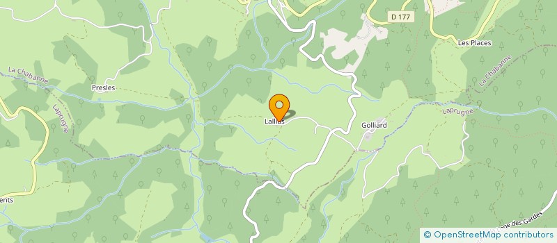 localisation de l'entreprise LES HERBES FOLLES  LA CHABANNE