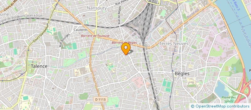 localisation de l'entreprise LES HERBES FOLLES à BEGLES