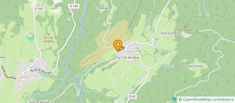 localisation de l'entreprise LES HERBES FOLLES  CHOUX