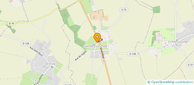 localisation de l'entreprise LES HERBES VERTES  SAINTE-COLOMBE
