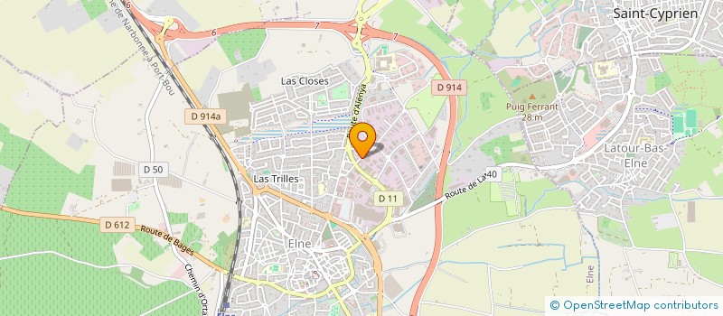 localisation de l'entreprise LES HERBIERS à ELNE