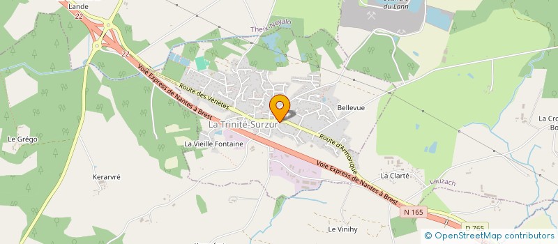 localisation de l'entreprise LES HERISSONS TRINITAINS POUR SENSIBILISER A LA NATURE ET A LA BIODIVERSITE A LA TRINITE SURZUR  LA TRINITE-SURZUR