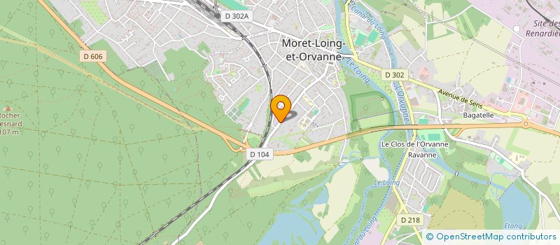 localisation de l'entreprise LES HERITIERS DE LA ROSE  MORET-LOING-ET-ORVANNE