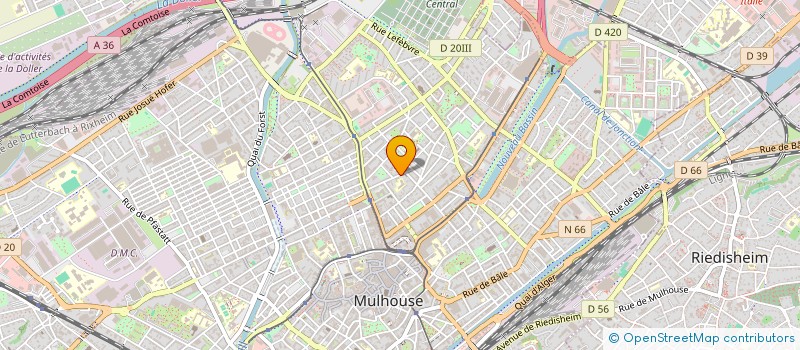 localisation de l'entreprise LES HERITIERS DE REINACH  MULHOUSE