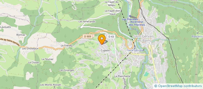 localisation de l'entreprise LES HERITIERS DU MONT BLANC  SAINT-GERVAIS-LES-BAINS