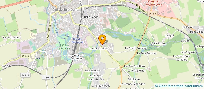 localisation de l'entreprise LES HERMELLES TRAITEUR à ROZ-LANDRIEUX