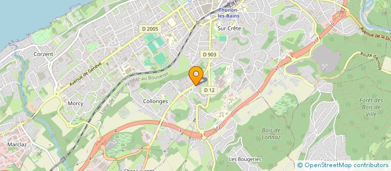 localisation de l'entreprise LES HERMONES à THONON-LES-BAINS