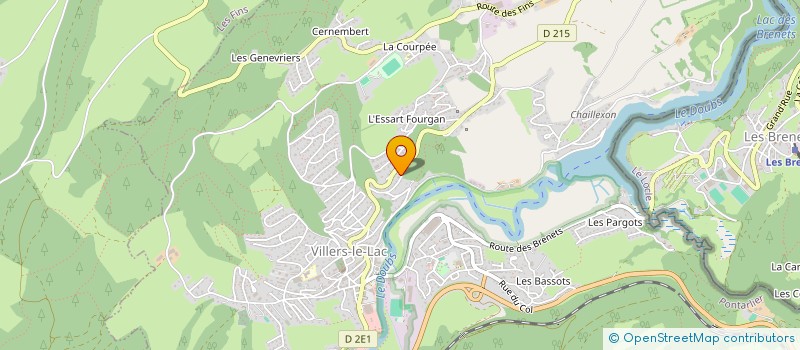 localisation de l'entreprise LES HERONS  VILLERS-LE-LAC