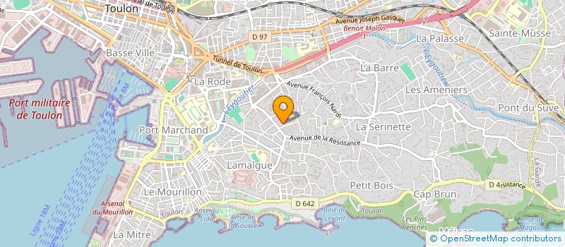 localisation de l'entreprise LES HESPERIDES  TOULON