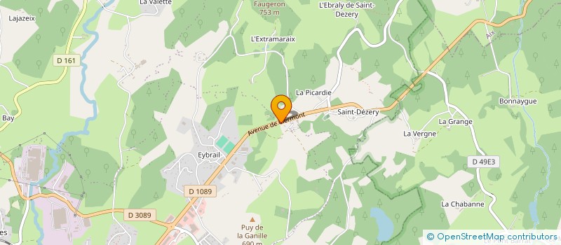 localisation de l'entreprise LES HESPERIDES MICHAUD ET FILS  USSEL