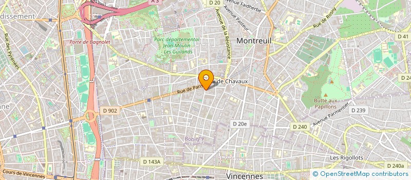 localisation de l'entreprise LES HEURES  MONTREUIL
