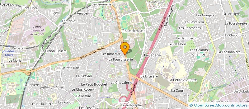 localisation de l'entreprise LES HEVEAS à CHAMBRAY-LES-TOURS