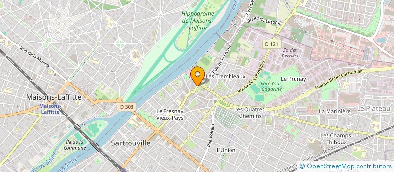 localisation de l'entreprise LES HEXAGONES  SARTROUVILLE