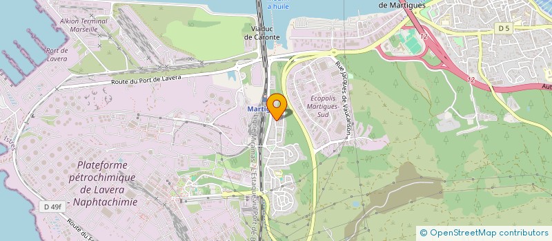 localisation de l'entreprise LES HIBISCUS  MARTIGUES