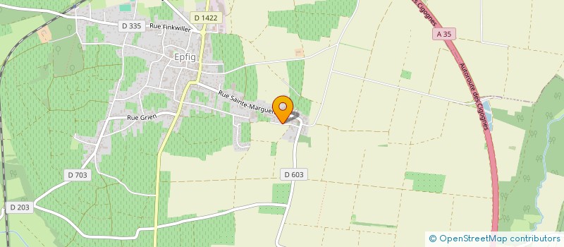 localisation de l'entreprise LES HIBOUX DE LA COUDOU  EPFIG