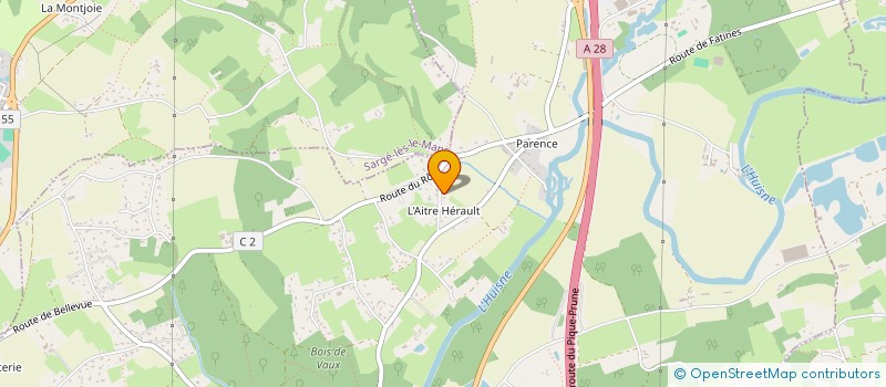 localisation de l'entreprise LES HIROND'L  YVRE-L'EVEQUE