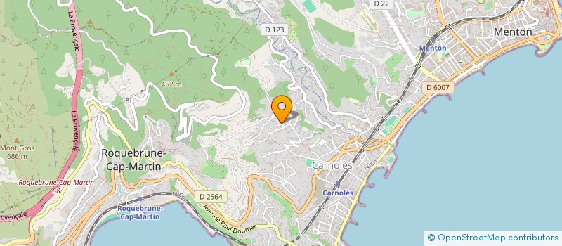 localisation de l'entreprise LES HIRONDELLES à ROQUEBRUNE-CAP-MARTIN