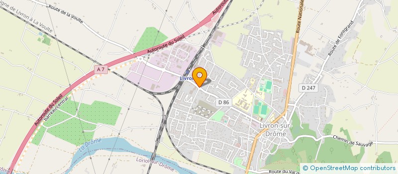 localisation de l'entreprise LES HIRONDELLES  LIVRON-SUR-DROME