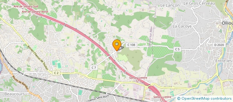 localisation de l'entreprise LES HIRONDELLES à SANARY-SUR-MER