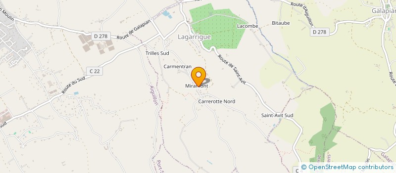 localisation de l'entreprise LES HIRONDELLES  LAGARRIGUE