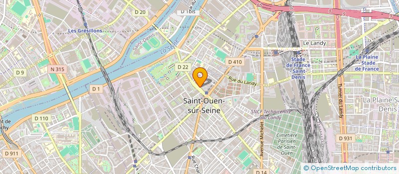 localisation de l'entreprise LES HIRONDELLES à SAINT-OUEN-SUR-SEINE