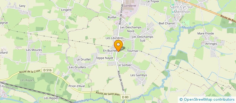 localisation de l'entreprise LES HIRONDELLES  SAINT-CYR-SUR-MENTHON