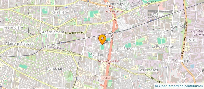 localisation de l'entreprise LES HIRONDELLES  VILLEURBANNE