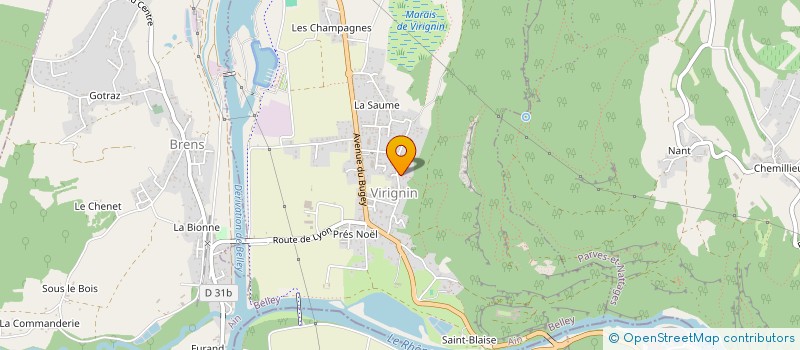 localisation de l'entreprise LES HIRONDELLES à CHAZEY-BONS