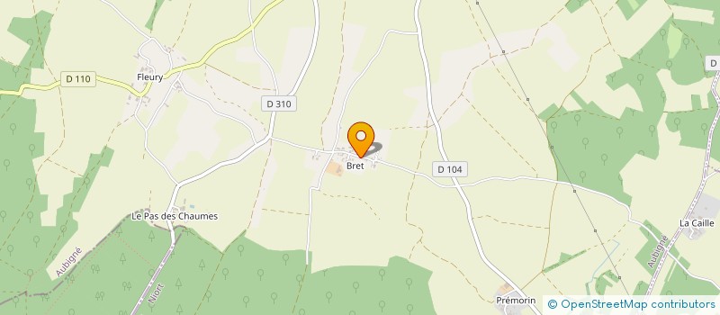 localisation de l'entreprise LES HIRONDELLES  AUBIGNE