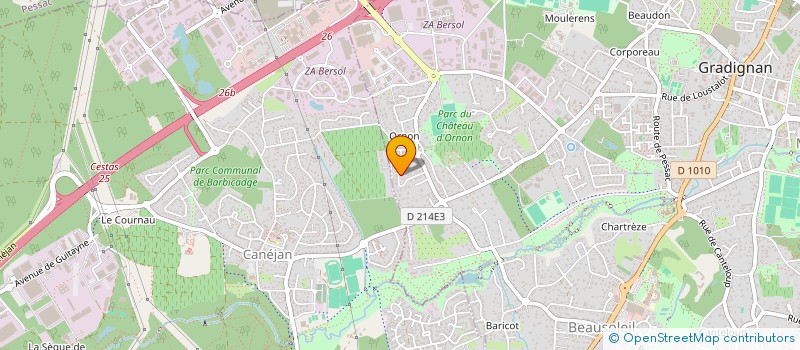 localisation de l'entreprise LES HIRONDELLES à GRADIGNAN