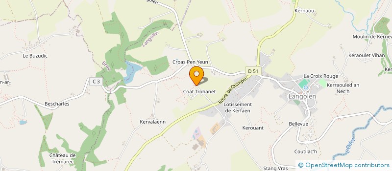 localisation de l'entreprise LES HIRONDELLES  LANGOLEN