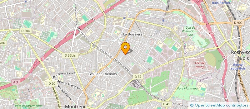 localisation de l'entreprise LES HIRONDELLES DE LA PAIX à MONTREUIL