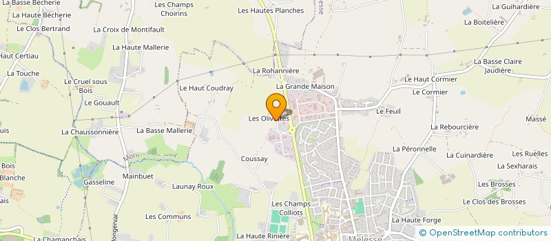 localisation de l'entreprise LES HIRONDELLES DU VERGER  MELESSE