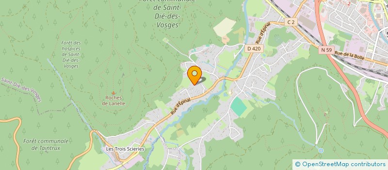 localisation de l'entreprise LES HISTOIRES DE MON GRAND PERE  SAINT-DIE-DES-VOSGES