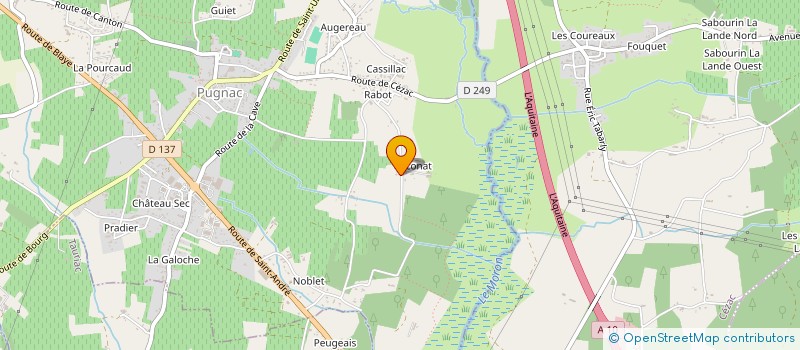 localisation de l'entreprise LES HOMMES DE PAILLE (LHDP)  PUGNAC