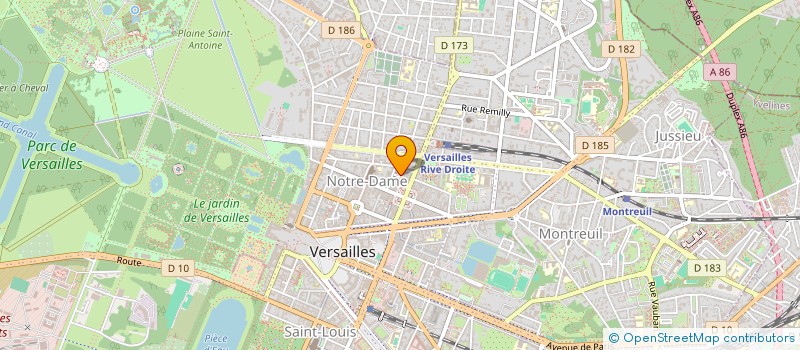 localisation de l'entreprise LES HORLOGERS à VERSAILLES