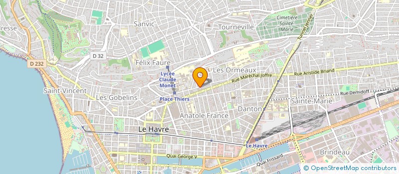 localisation de l'entreprise LES HORTENSIAS  LE HAVRE