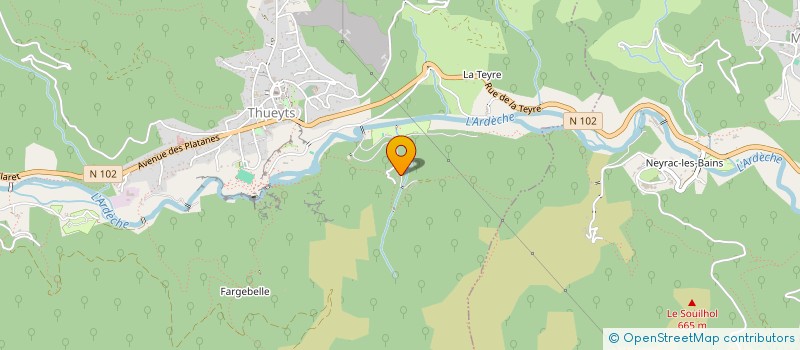 localisation de l'entreprise LES HORTENSIAS BLEUS  THUEYTS