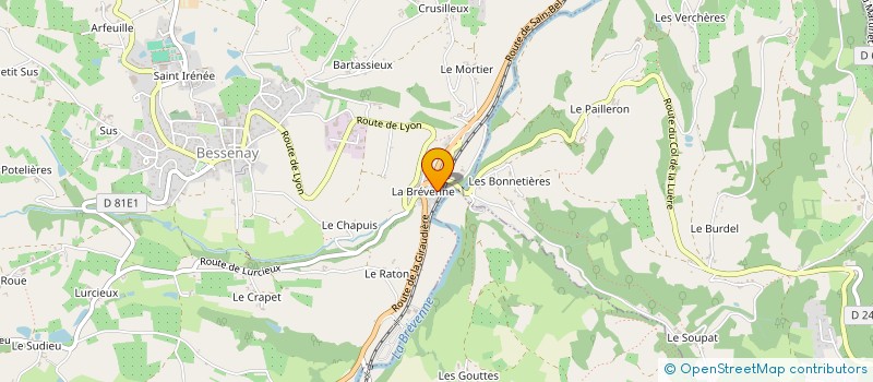 localisation de l'entreprise LES HOSTELLERIES  COURZIEU