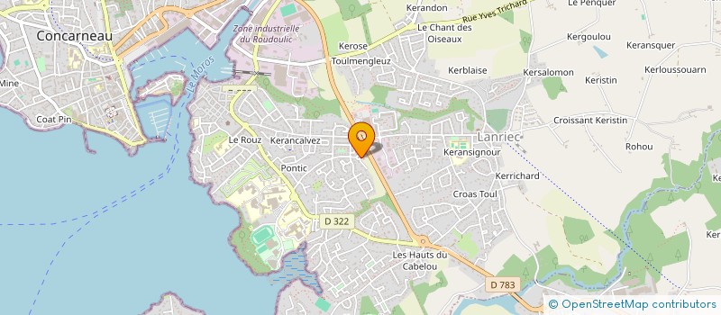 localisation de l'entreprise LES HOTELS BLEUS à CONCARNEAU